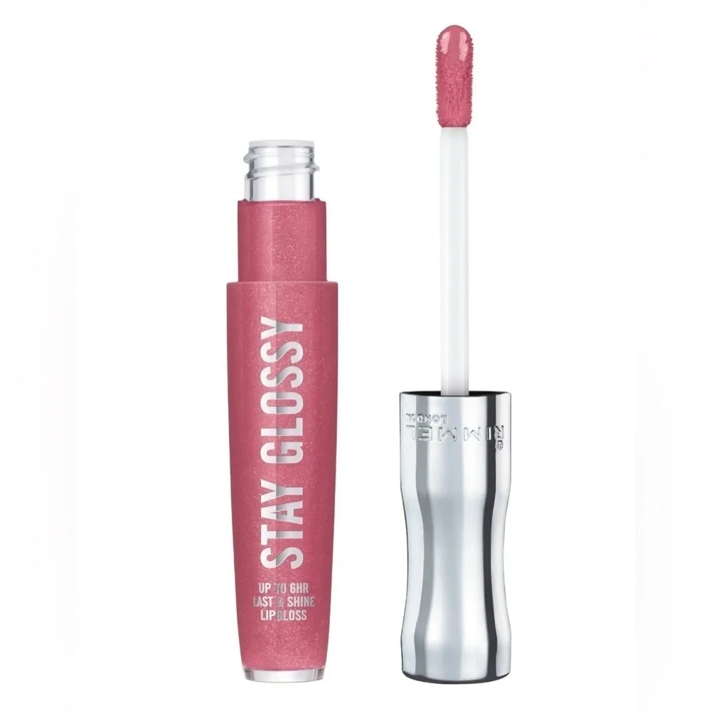 Rimmel Stay Glossy Lip Gloss, Down to Gloss, Three 0.18 oz